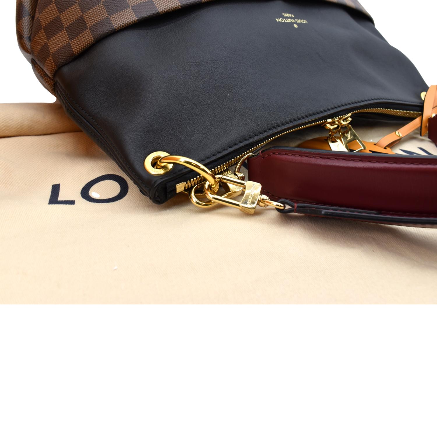 Louis Vuitton Handbag Maida Damier Ebene Canvas Khaki Leather Hand