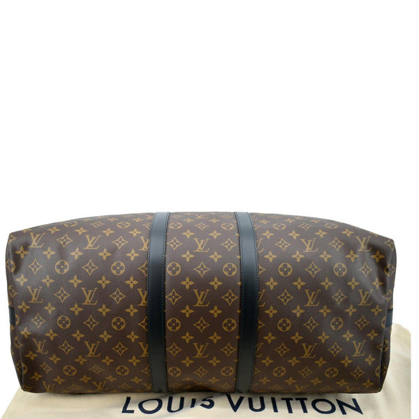 LOUIS VUITTON Keepall Bandouliere 55 Monogram Canvas Travel Bag Brown