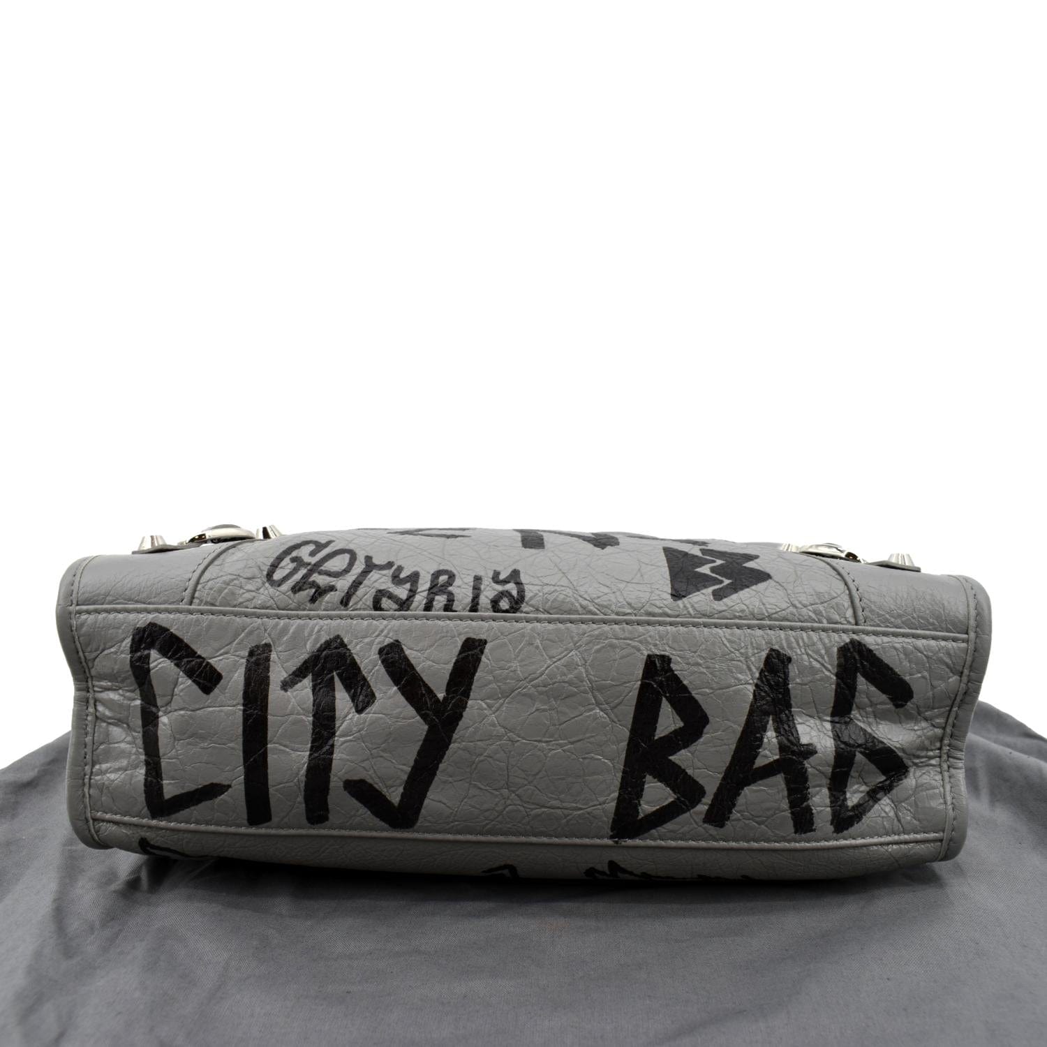 Balenciaga Classic City Graffiti Bag in Black