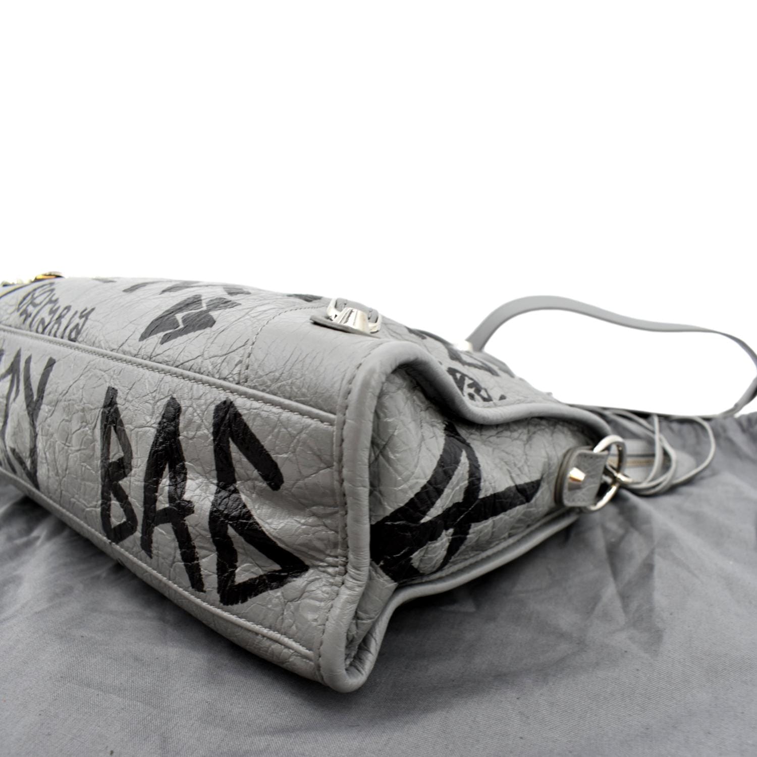 Balenciaga City Graffiti Classic Studs Bag Leather Mini