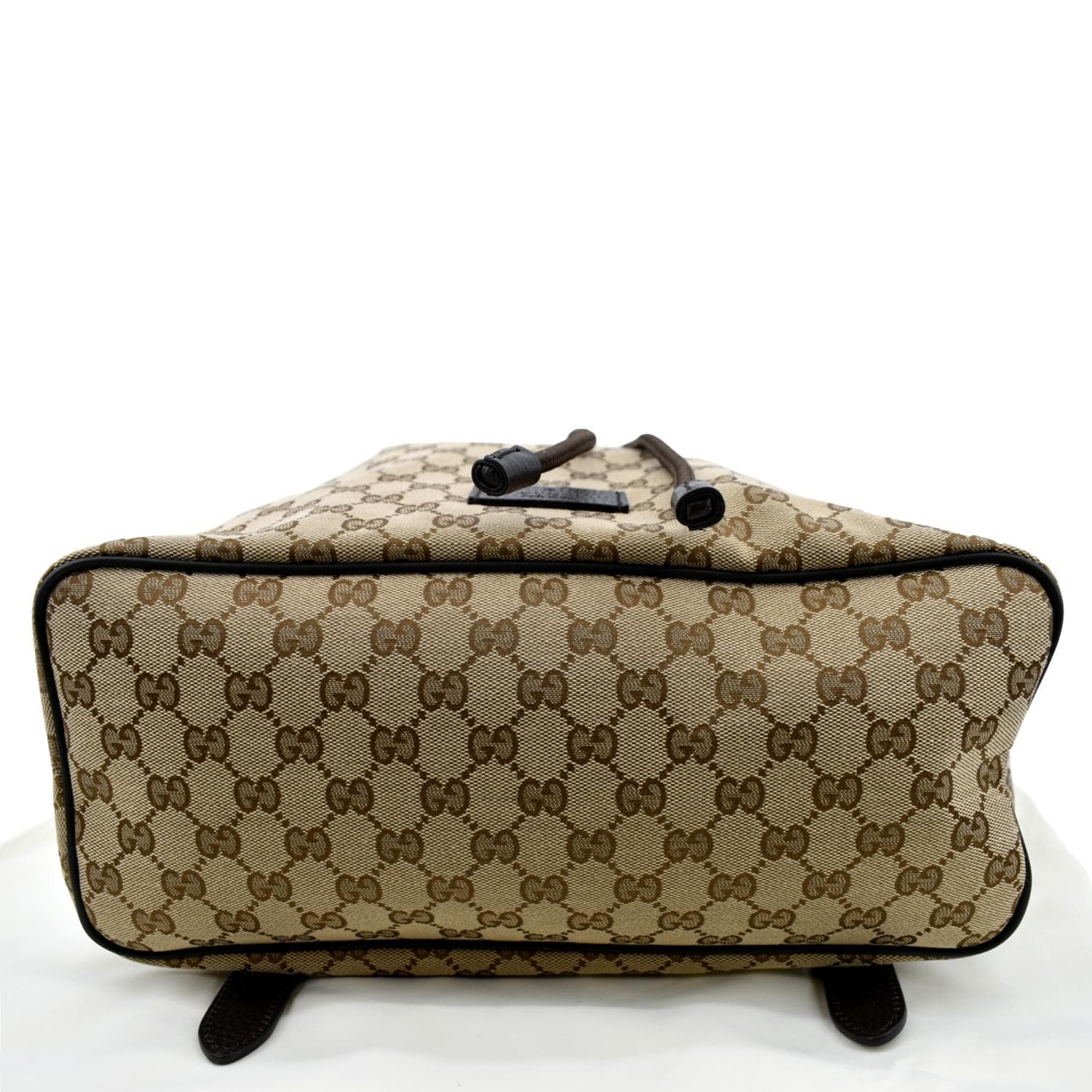 Gucci Brown Monogram GG Canvas Drawstring Backpack Silver Hardware, 2010's  Available For Immediate Sale At Sotheby's