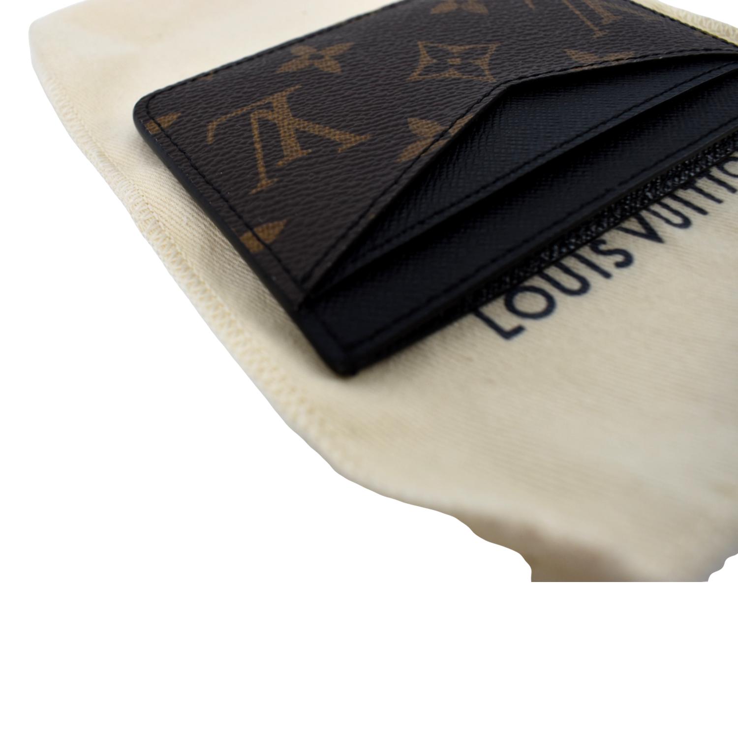 Louis Vuitton Monogram Canvas Two Card Holder Wallet (SHF-20091