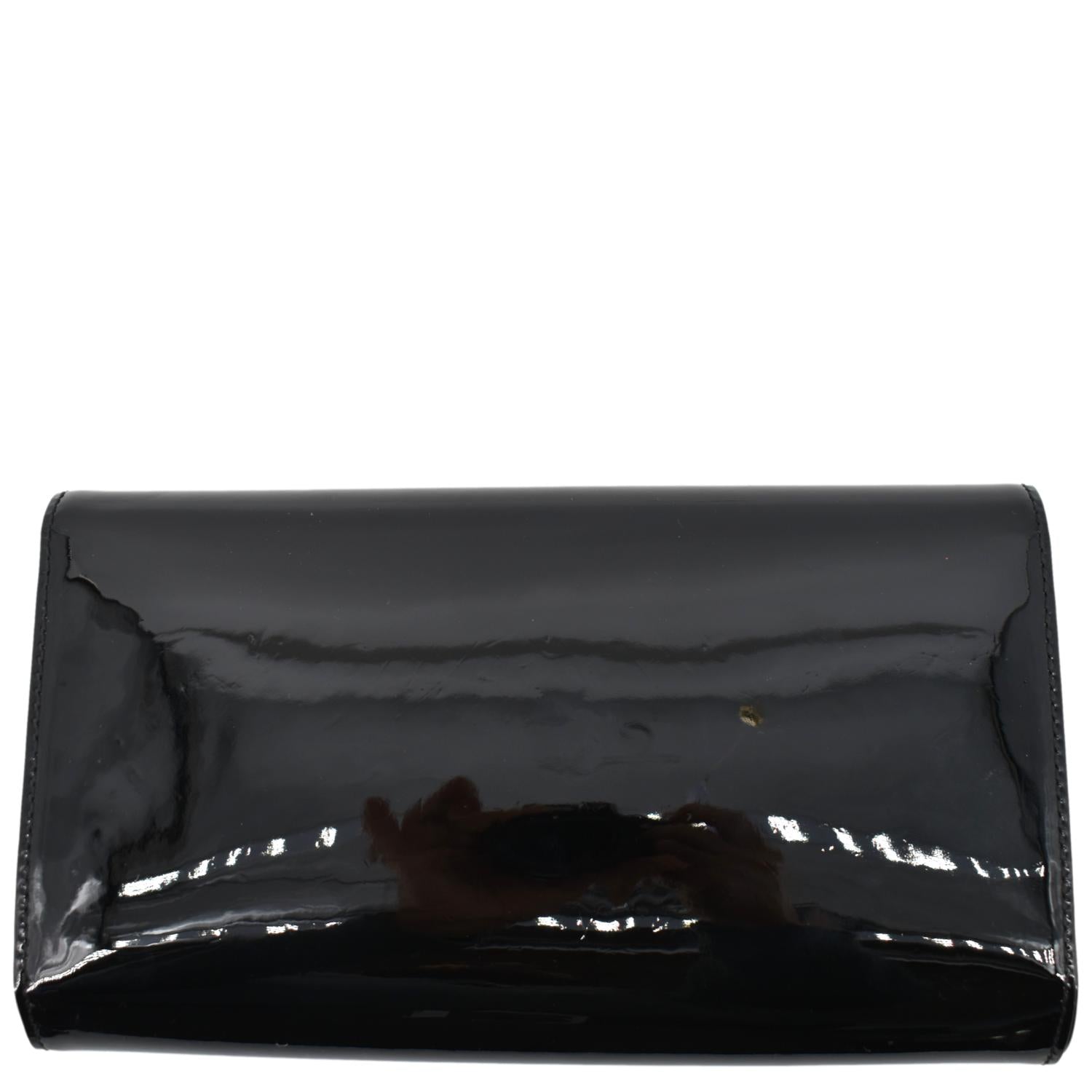 Louise patent leather clutch bag Louis Vuitton Black in Patent