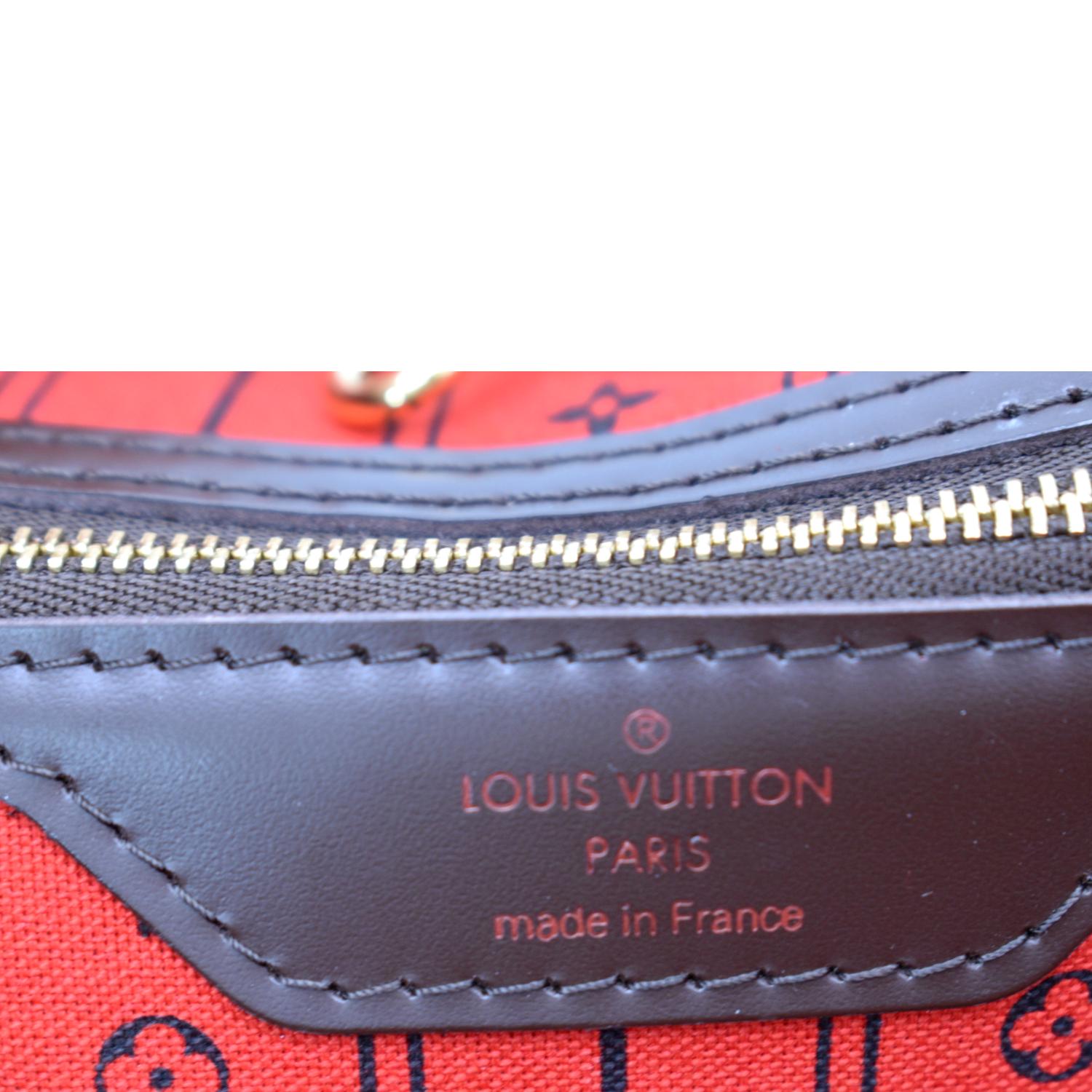 Louis Vuitton Large Damier Ebene Neverfull GM Tote Bag 2LZ1109 –  Bagriculture