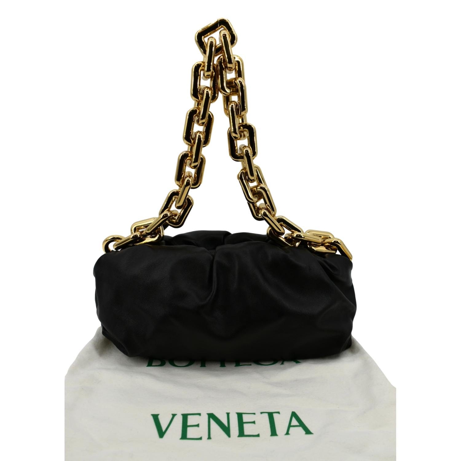 Bottega Veneta Leather Clutch In Black