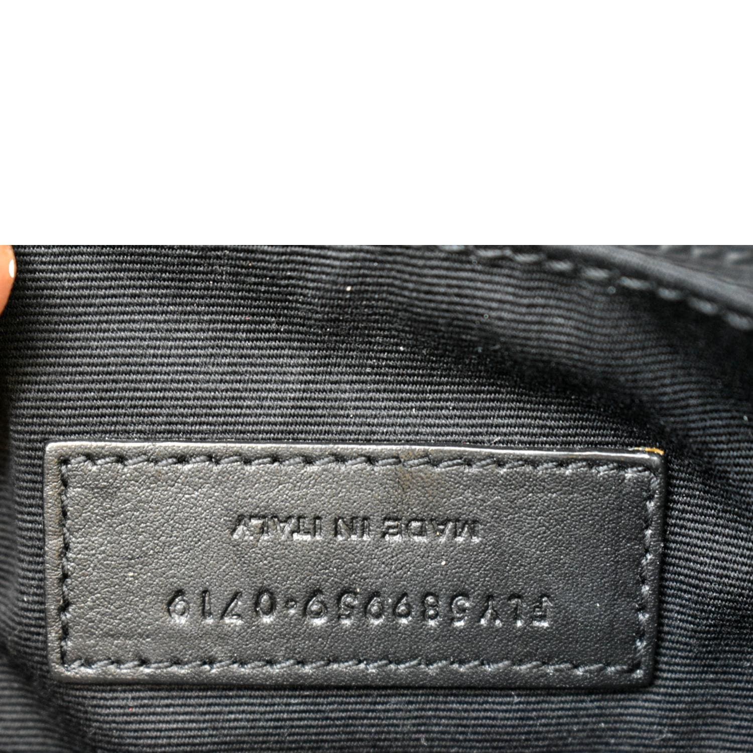 Grey patent belt bag