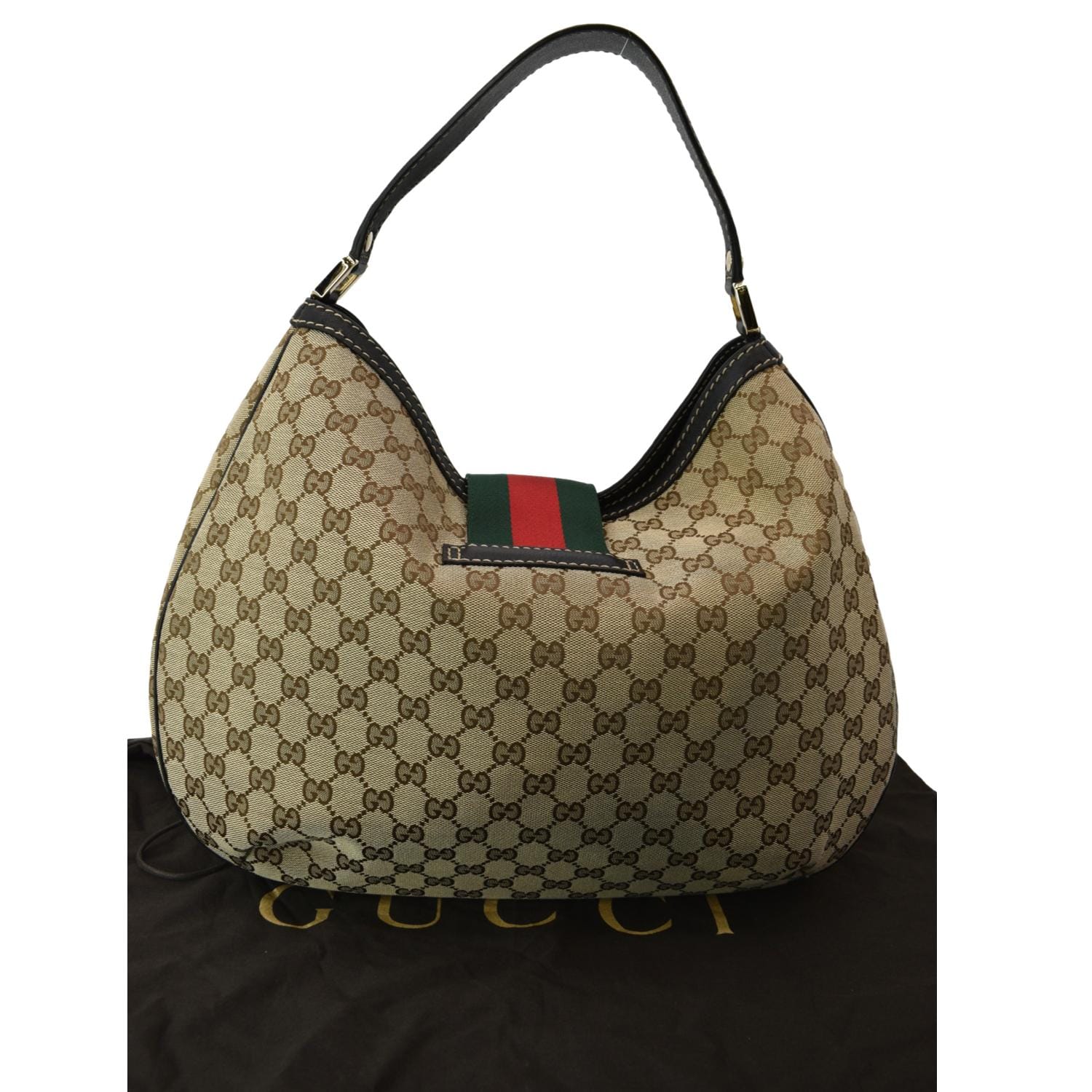 Gucci Shopping Tote Vintage Web Canvas Large Auction