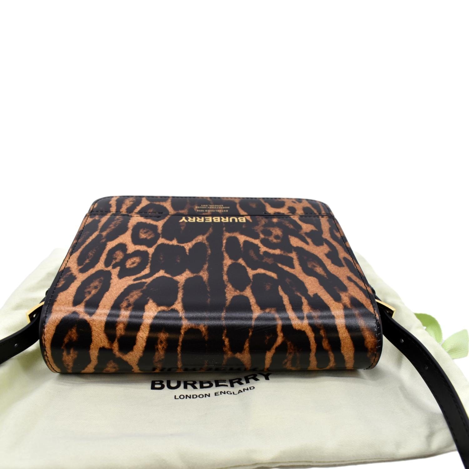 Burberry Brown/Black Leopard Print Calfhair, Leather and House Check Fabric  Little Crush Crossbody Bag Burberry