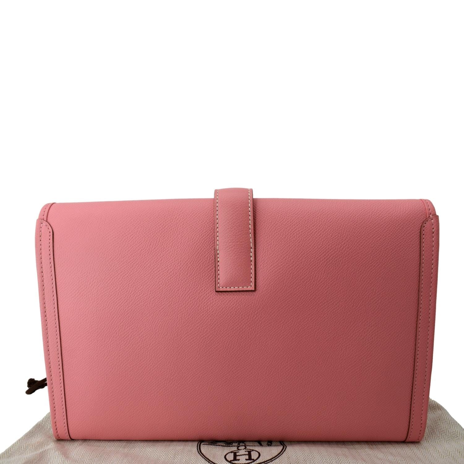 Hermes, Bags, Hermes Epsom Jige Elan 29 Clutch H In Pink