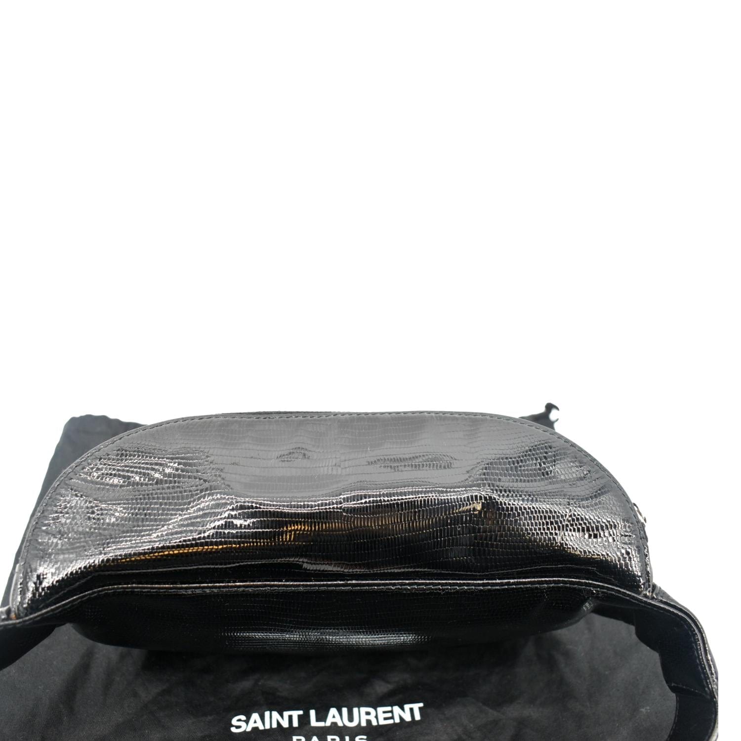 Patent leather clutch bag Yves Saint Laurent Black in Patent
