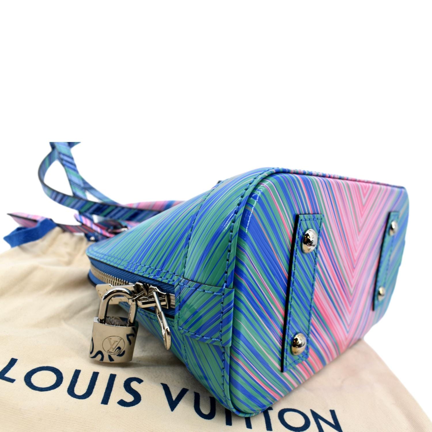 Louis Vuitton Limited Edition Alma BB Aqua Print Crossbody - A