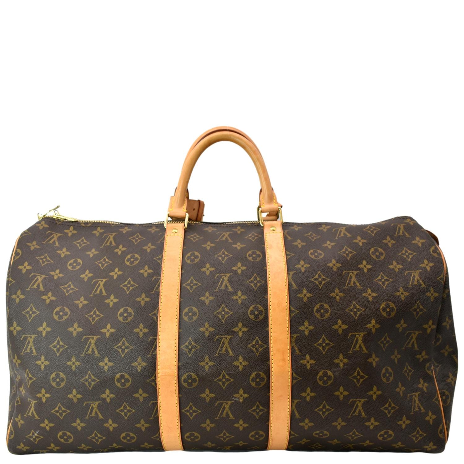 LOUIS VUITTON Keepall Bag in Brown Canvas - 101244 Cloth ref.959767 - Joli  Closet