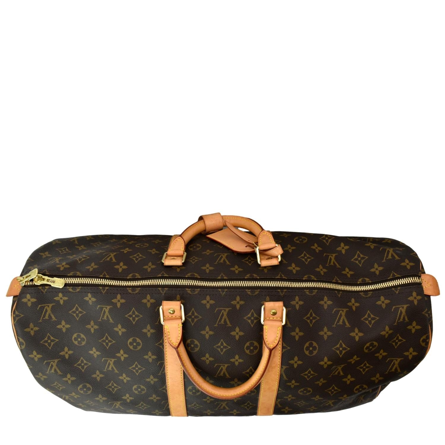 Beautiful Louis Vuitton Keepall travel bag 55 cm in Monogram canvas  customized Cristal Roederer Vs Dom Pérignon Brown Cloth ref.525614 - Joli  Closet