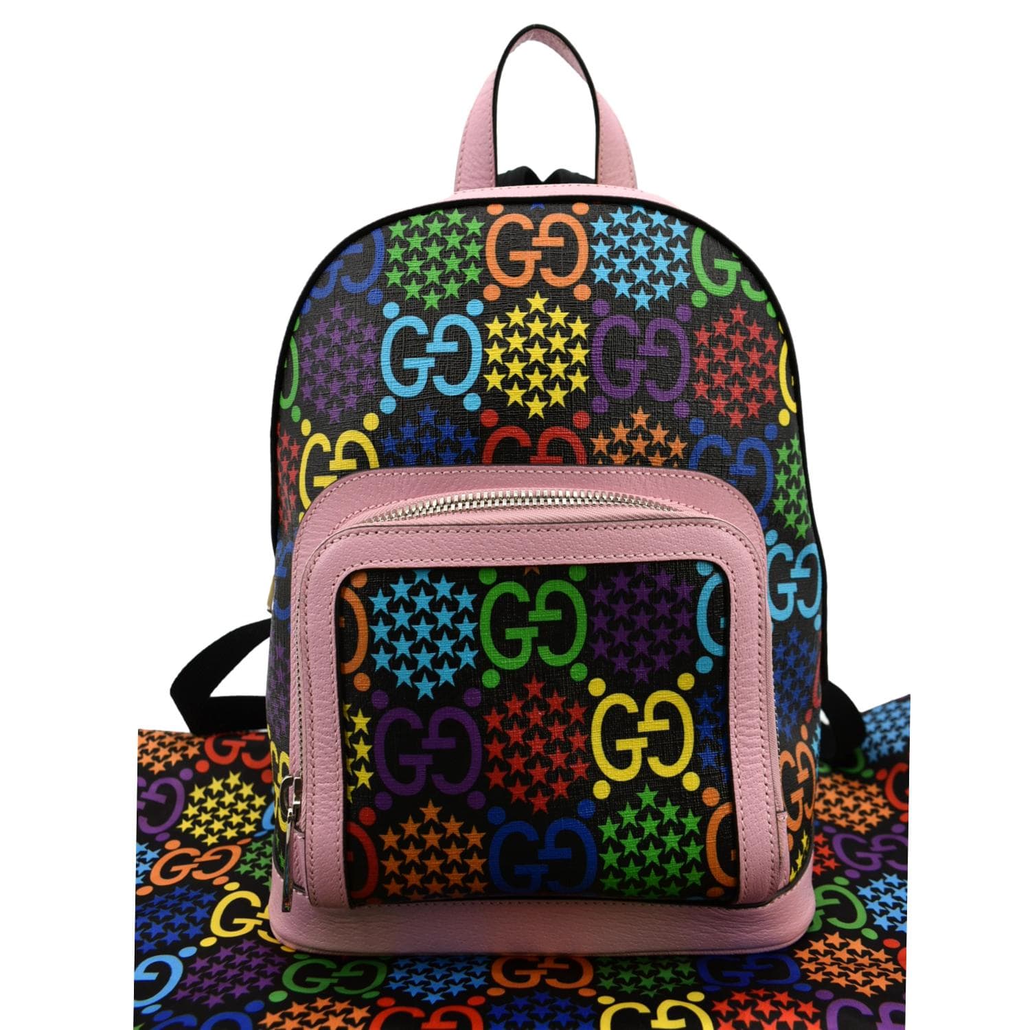 GUCCI Psychedelic GG Supreme Monogram Canvas Backpack Bag Multicolor 6