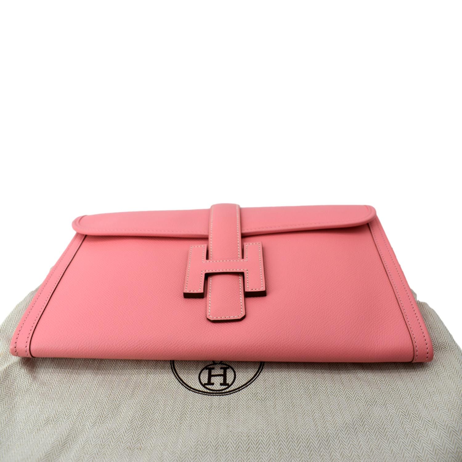 Jige exotic leathers clutch bag Hermès Pink in Exotic leathers - 25259686