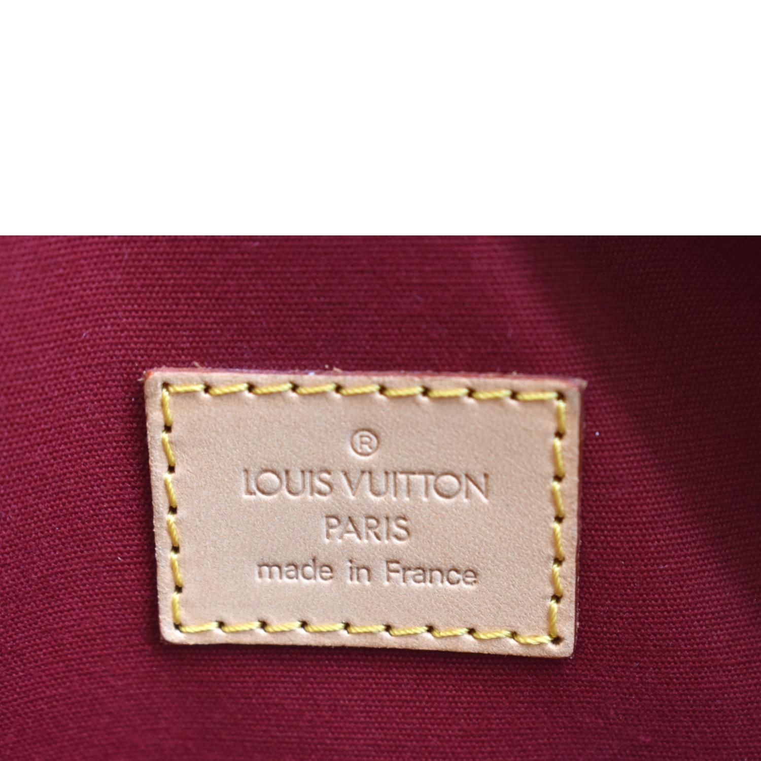 LOUIS VUITTON Summit Drive Monogram Vernis Satchel Bag Red