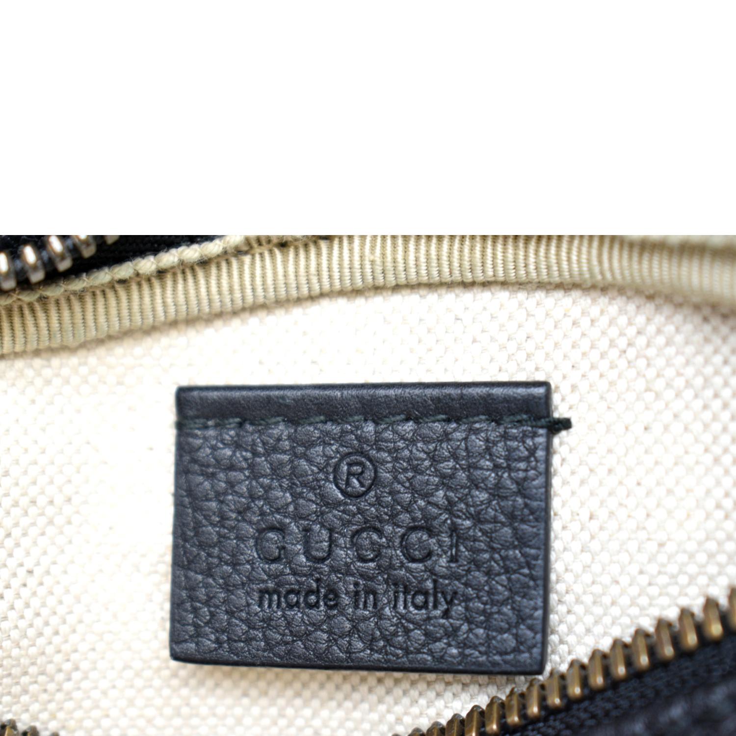 Gucci Print Logo Large Belt Bag-Black Leather Type: Calfskin Hardware: Gold  Tone Condition: 9.5 Comes With: dust bag Size (W/H/D):…