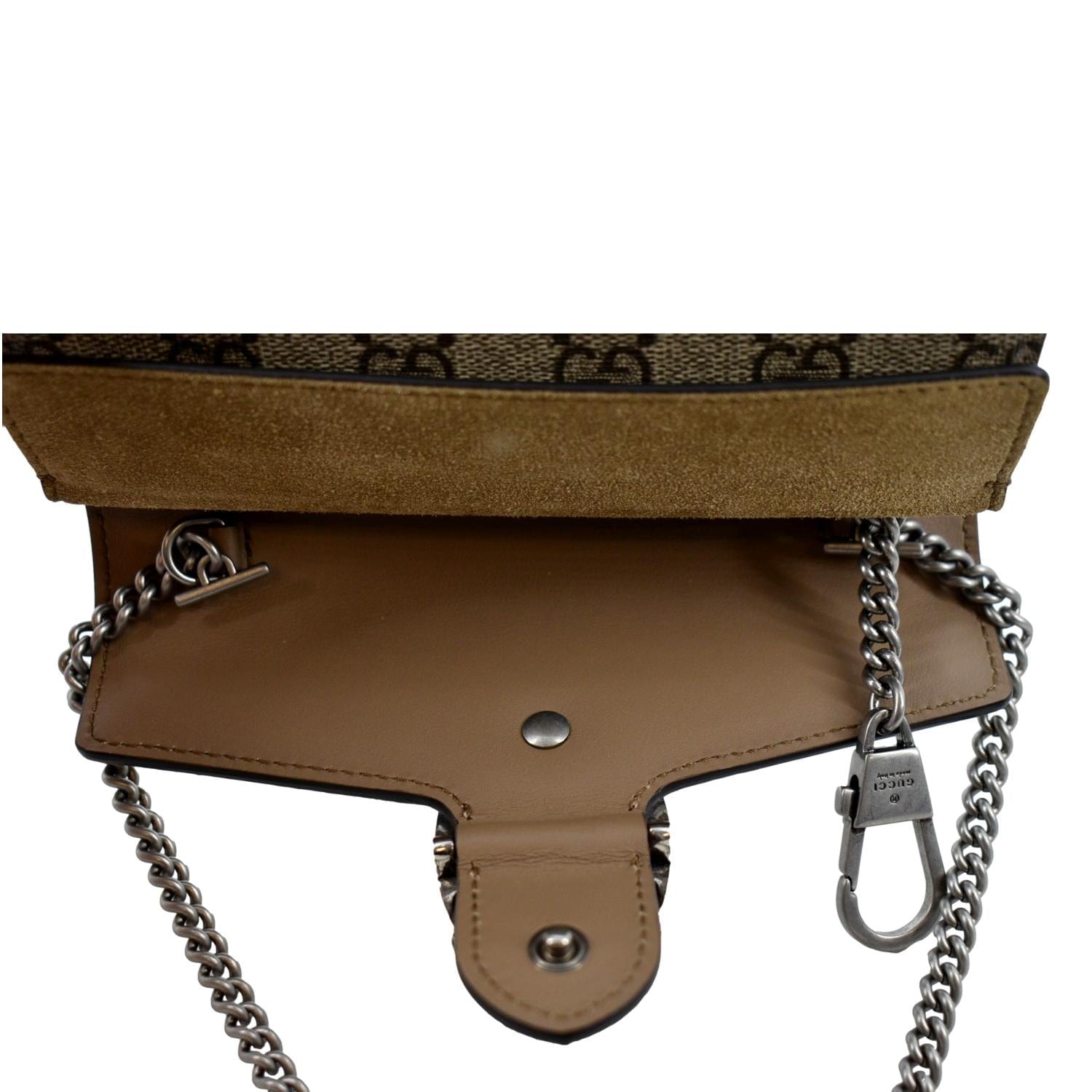 Gucci Dionysus Super Mini Gold Leather Cross-body Bag