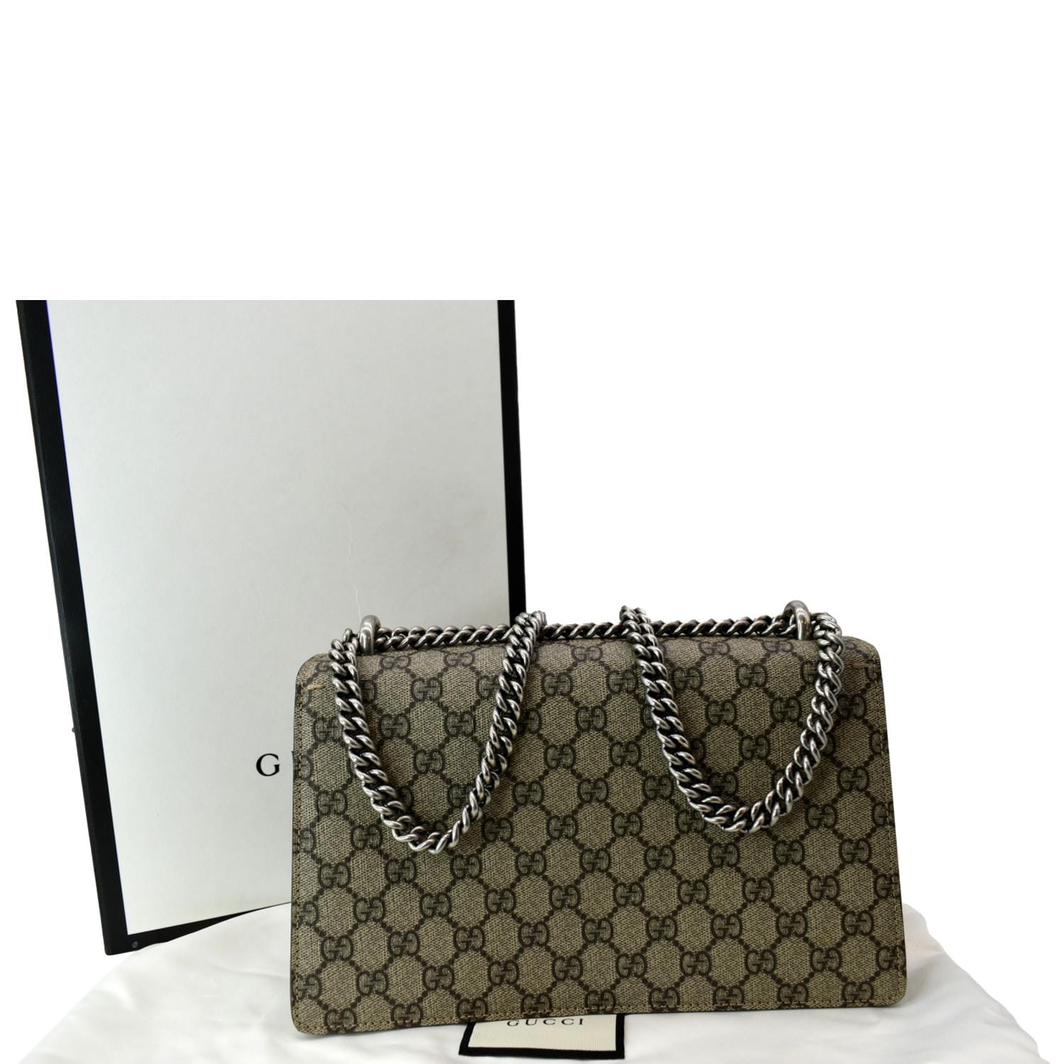 Gucci Beige GG Supreme Canvas and Suede Small Dionysus Shoulder Bag Gucci