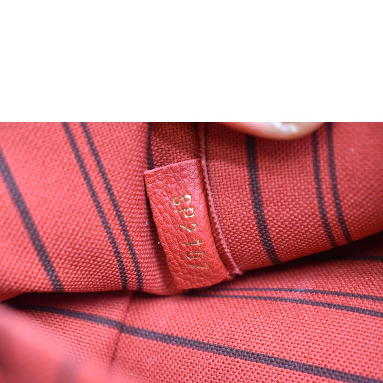 LOUIS VUITTON Montaigne MM Monogram Empreinte Leather Cerise Red Handbag  M41194