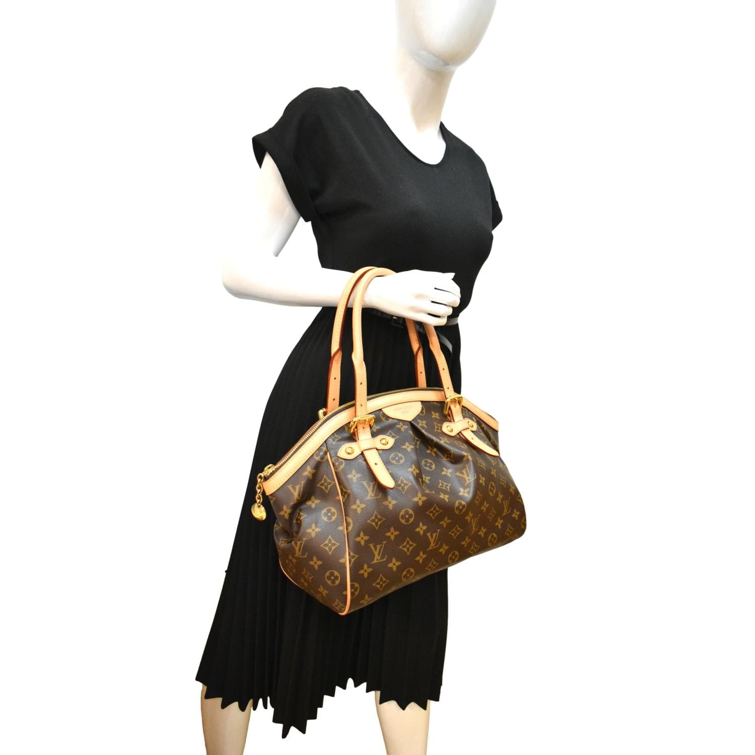 Tivoli handbag Louis Vuitton Brown in Cotton - 32778731