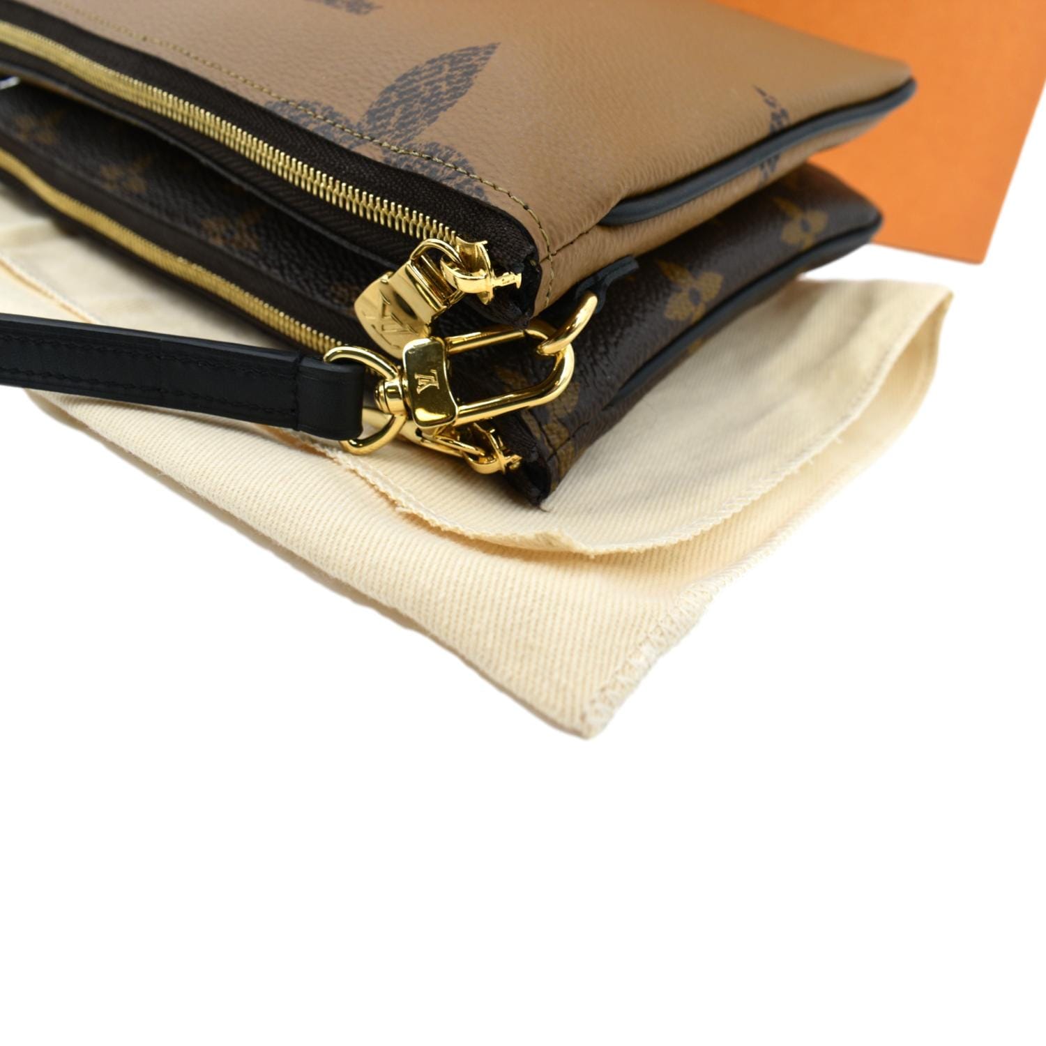 Louis Vuitton, Bags, Louis Vuitton Double Zip Pochette In Giant Reverse  Monogram Crossbody
