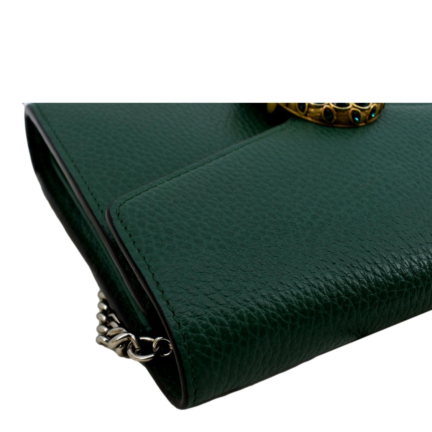 Gucci Dionysus wallet on chain in green