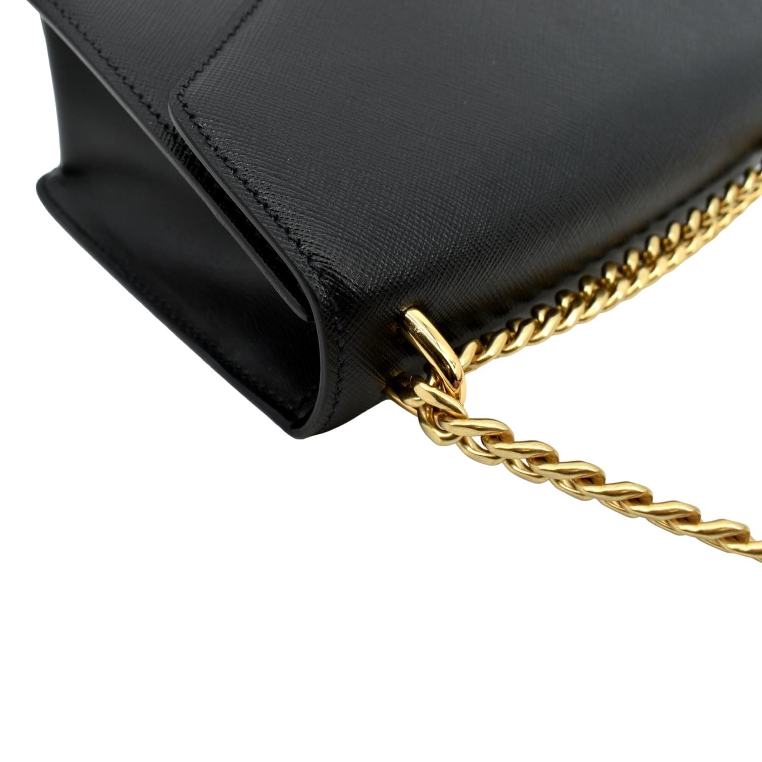 Prada Saffiano Vernice Bandoliera - Black Crossbody Bags, Handbags