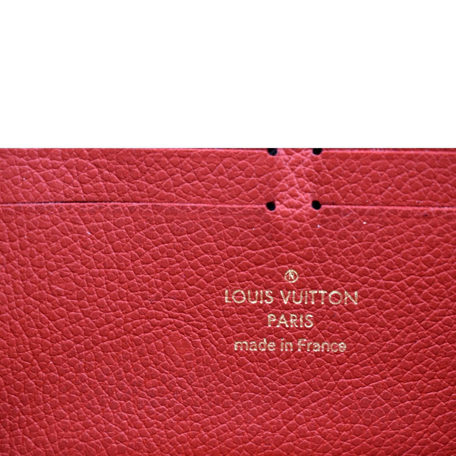 Louis Vuitton Scarlet Red Monogram Empreinte Leather Clemence Wallet Louis  Vuitton