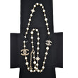 CHANEL Pearl Crystal CC Long Necklace - Sold