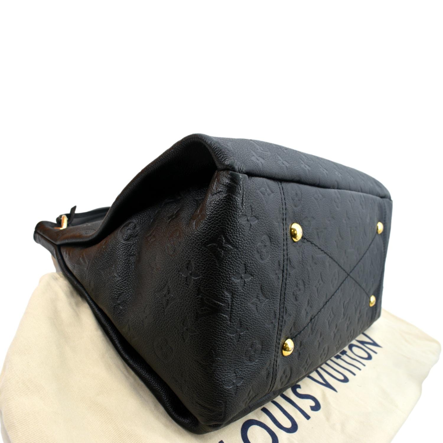 LOUIS VUITTON Artsy MM Empreinte Leather Hobo Bag Black