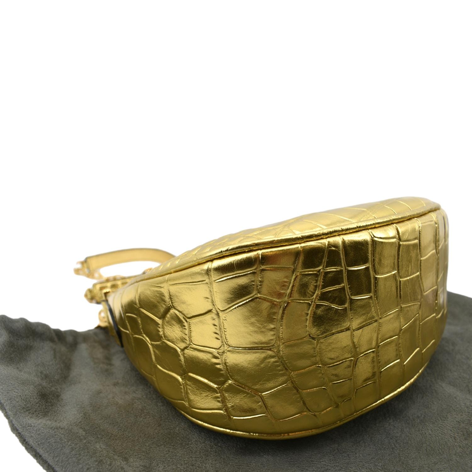 Tonya Upcycled Bag Gold Croc