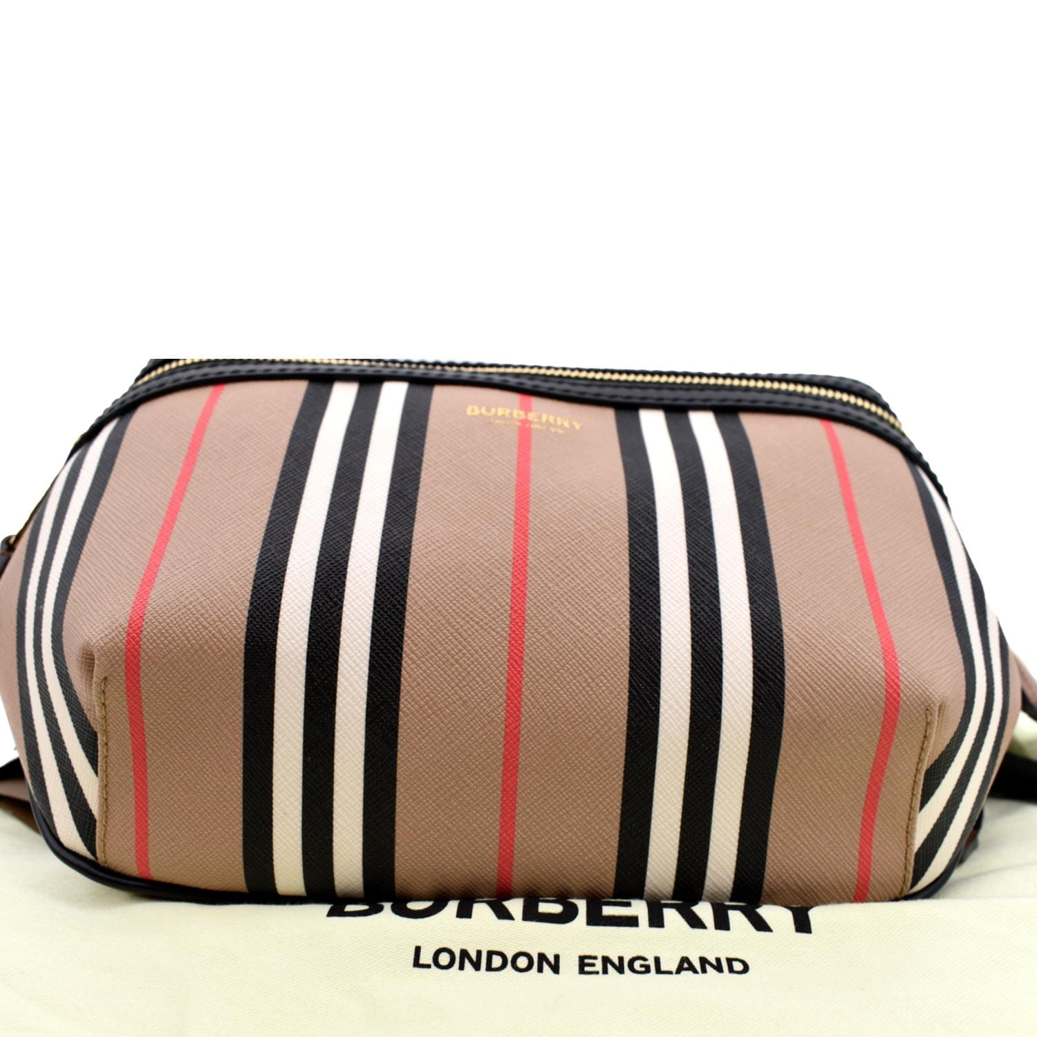 Burberry Medium Monogram Stripe E Canvas Bum Bag, Luxury, Bags