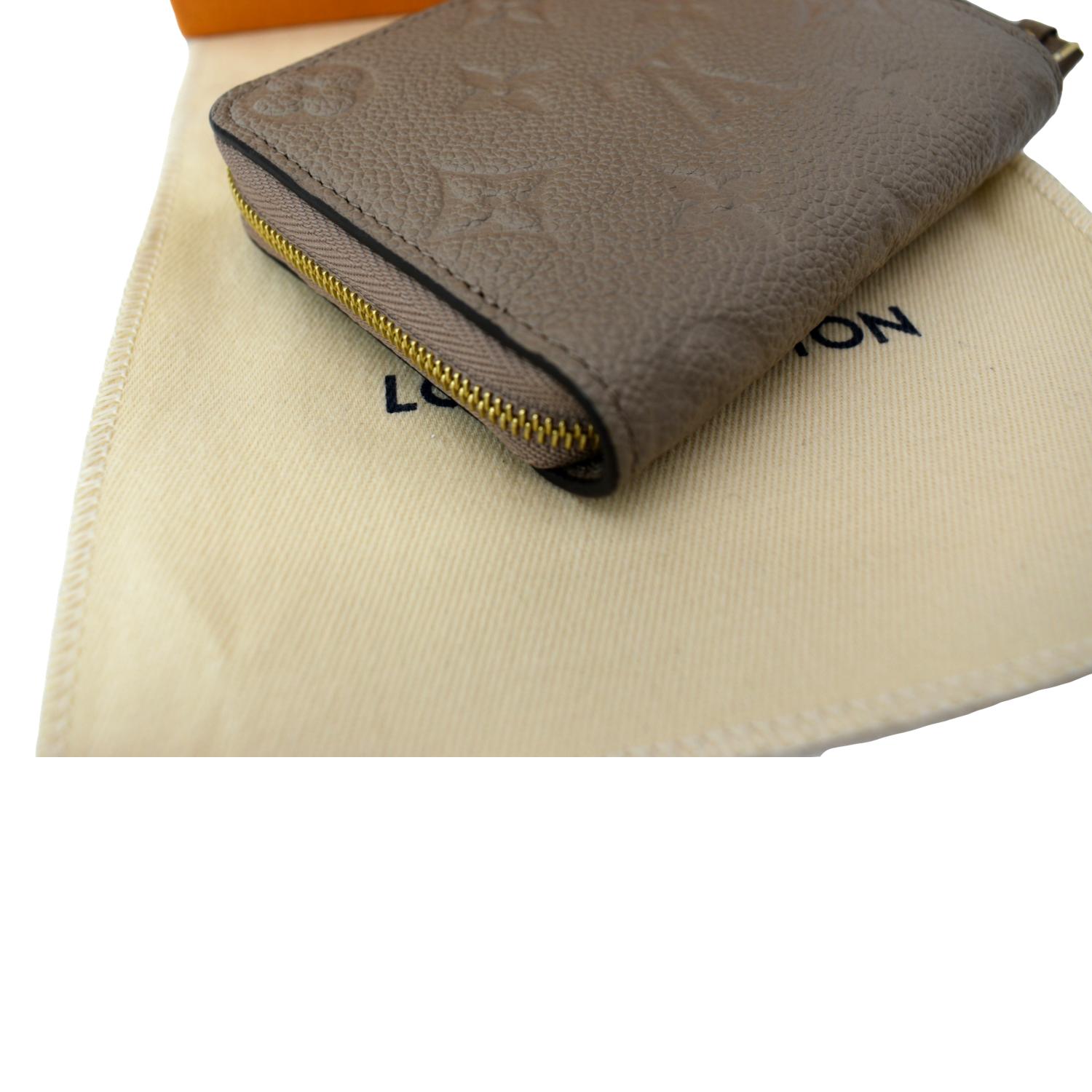 Louis Vuitton Brown Monogram Empreinte Leather Key Pouch Pochette Cles Coin  99lv78