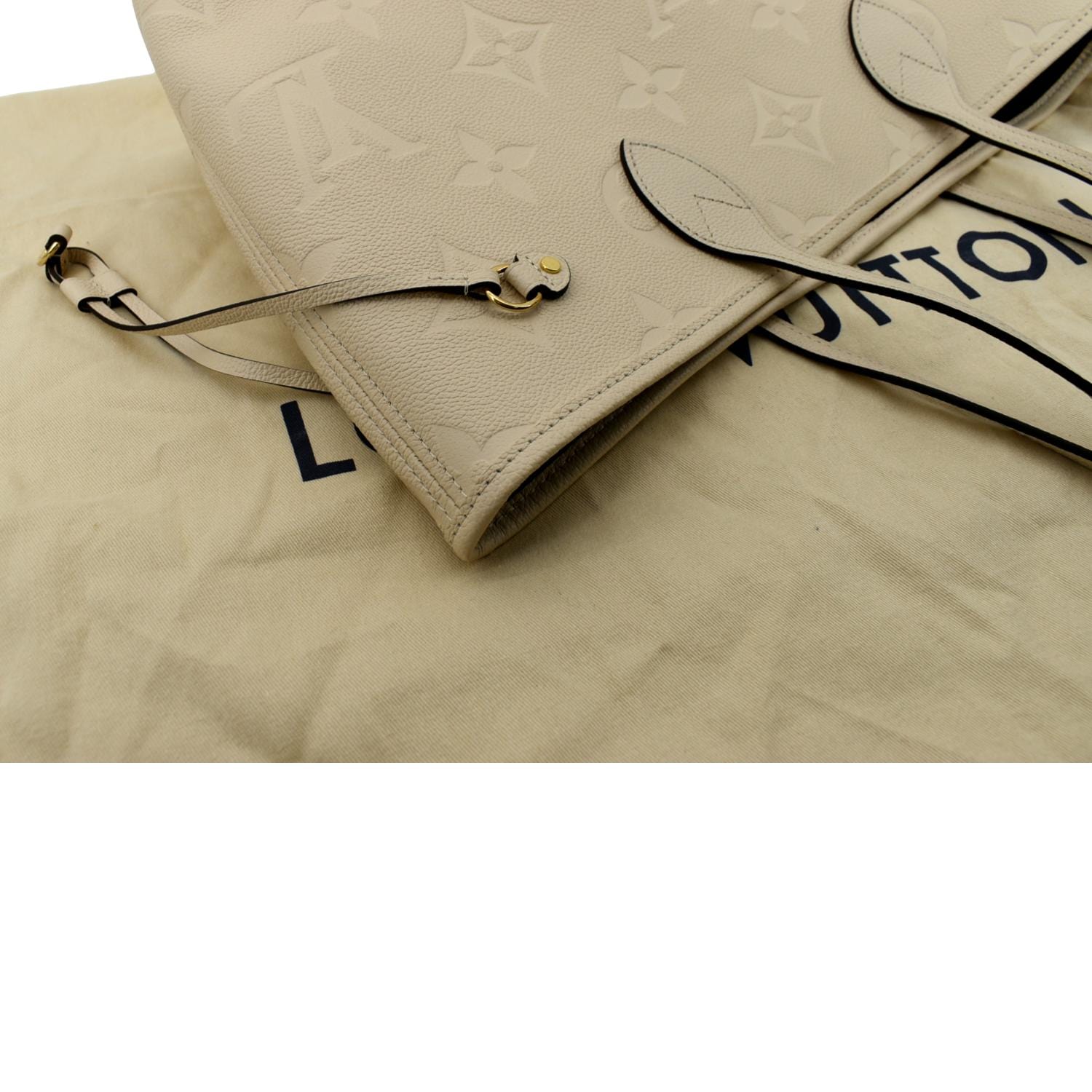 Louis Vuitton Tourterelle Monogram Empreinte Giant Neverfull MM For Sale at  1stDibs