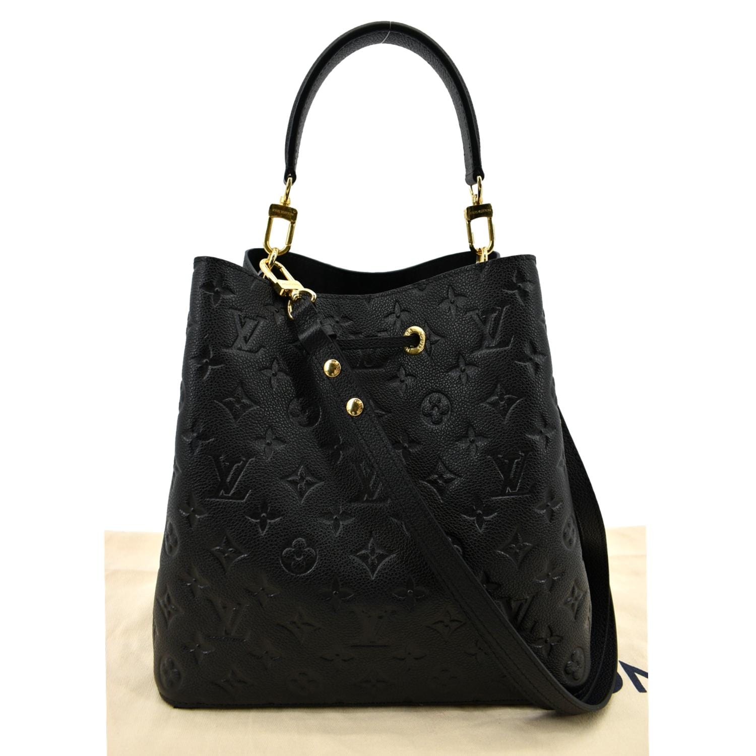 Louis Vuitton NeoNoe MM in Monogram Canvas with Black Leather