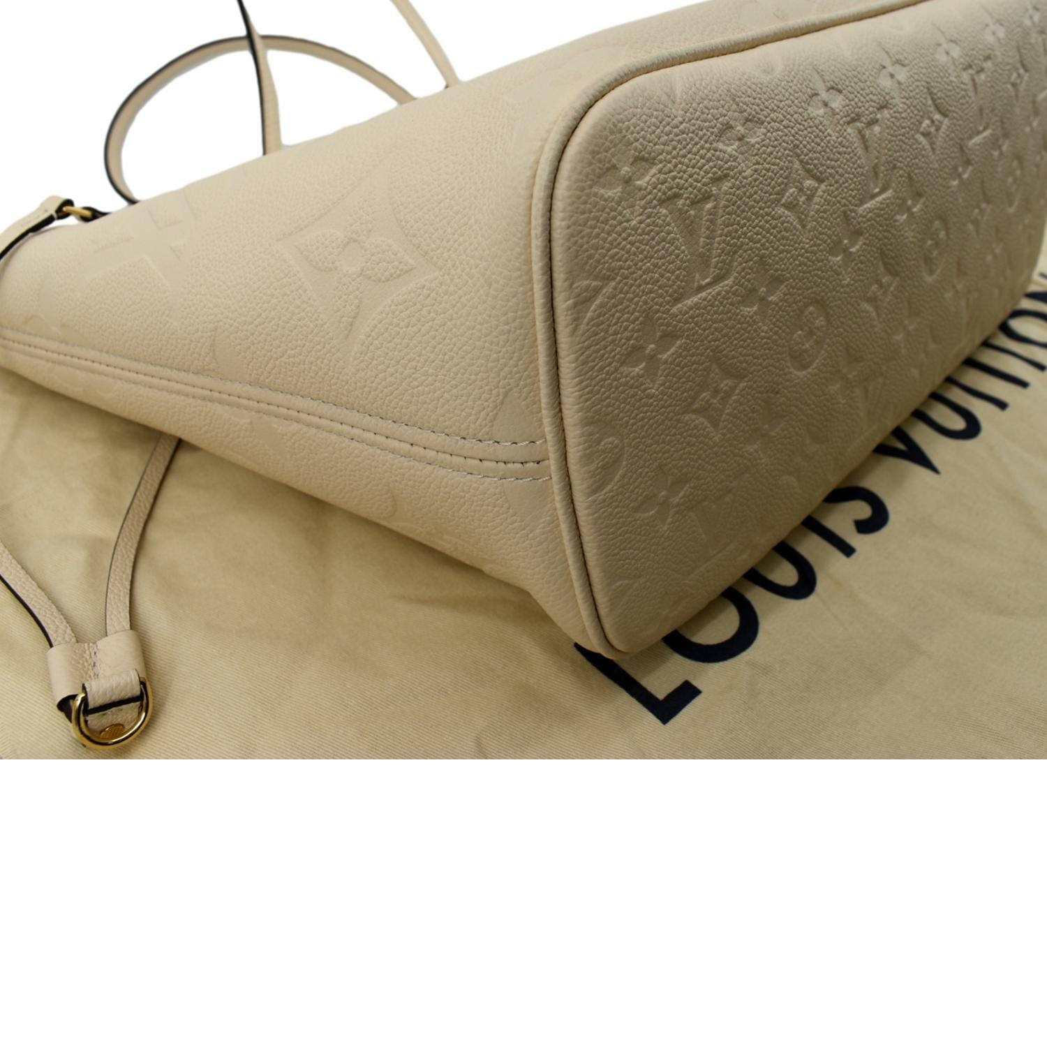 Louis Vuitton Neverfull MM Tourterelle Monogram Empreinte Leather