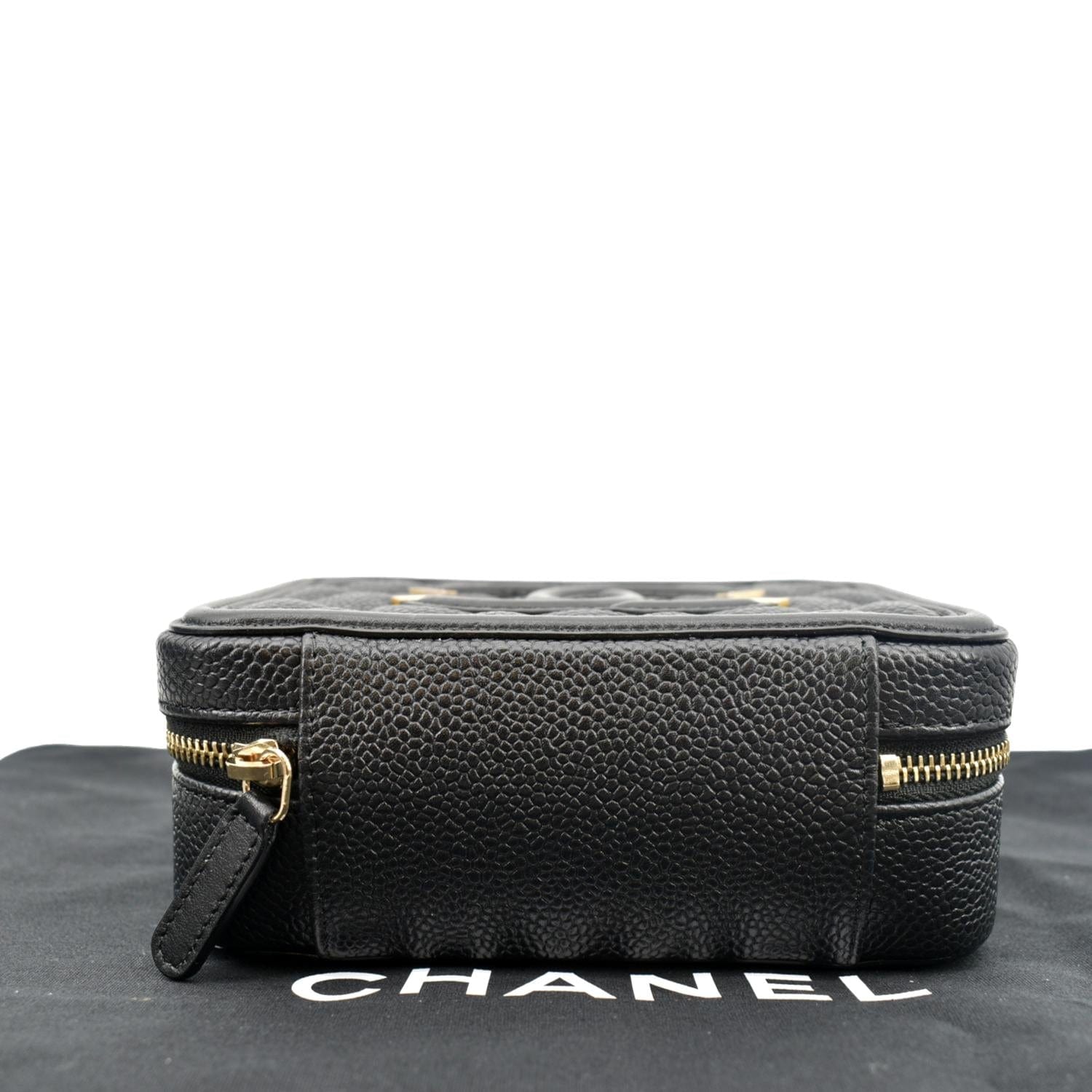 Chanel Caviar CC Vanity Case - Black Cosmetic Bags, Accessories