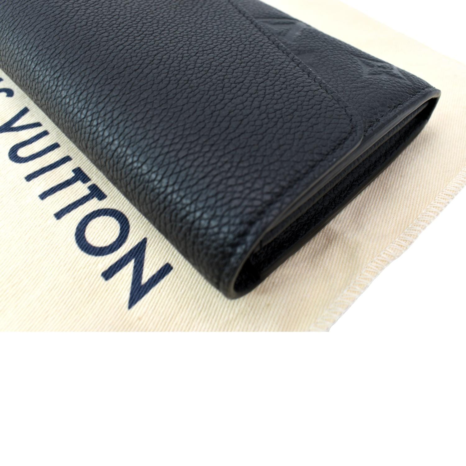 Louis Vuitton Sarah Wallet Monogram Empreinte Leather Black Authentic