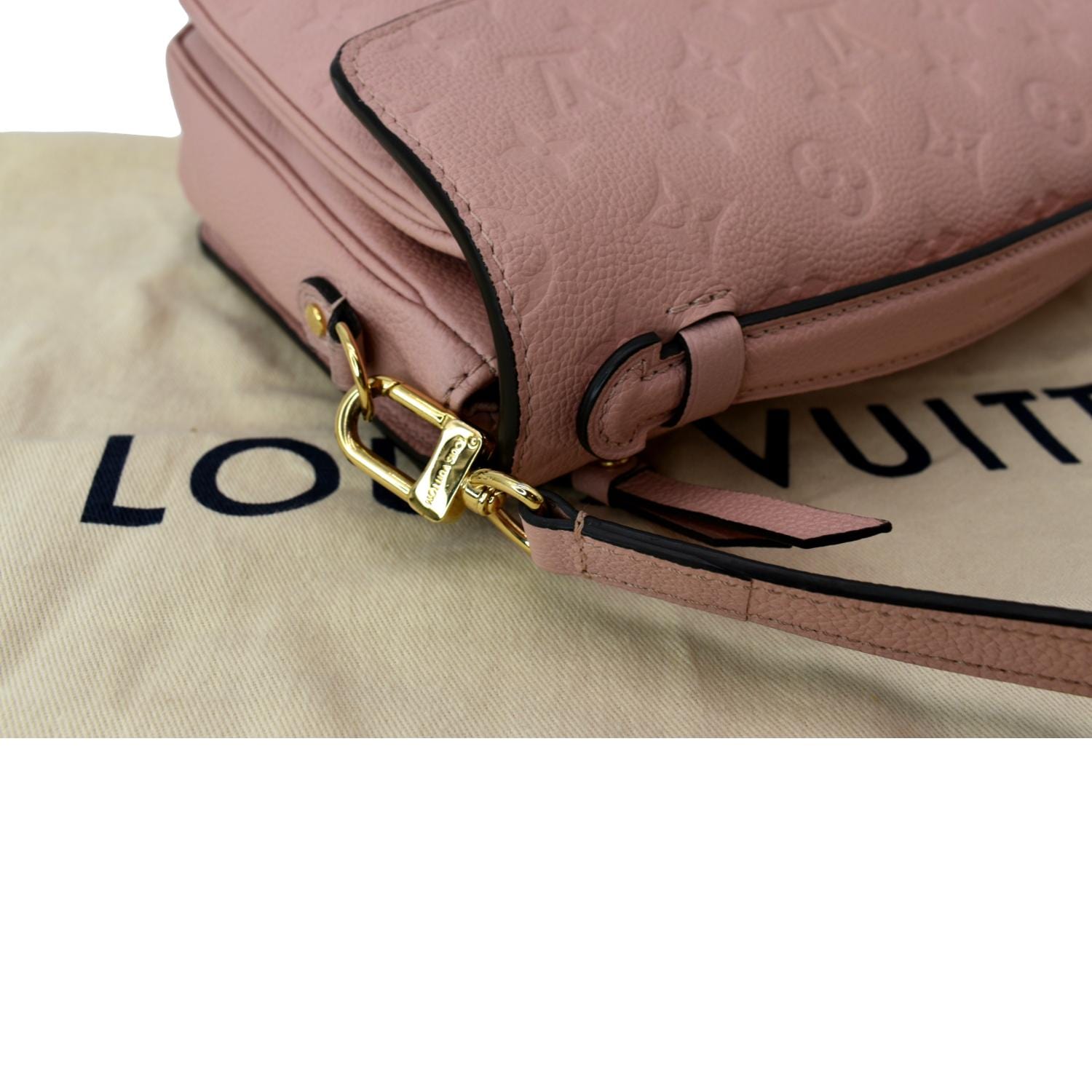 LOUIS VUITTON Empreinte Pochette Metis MM Hand Bag 2way Pink M44018 LV Auth  S106