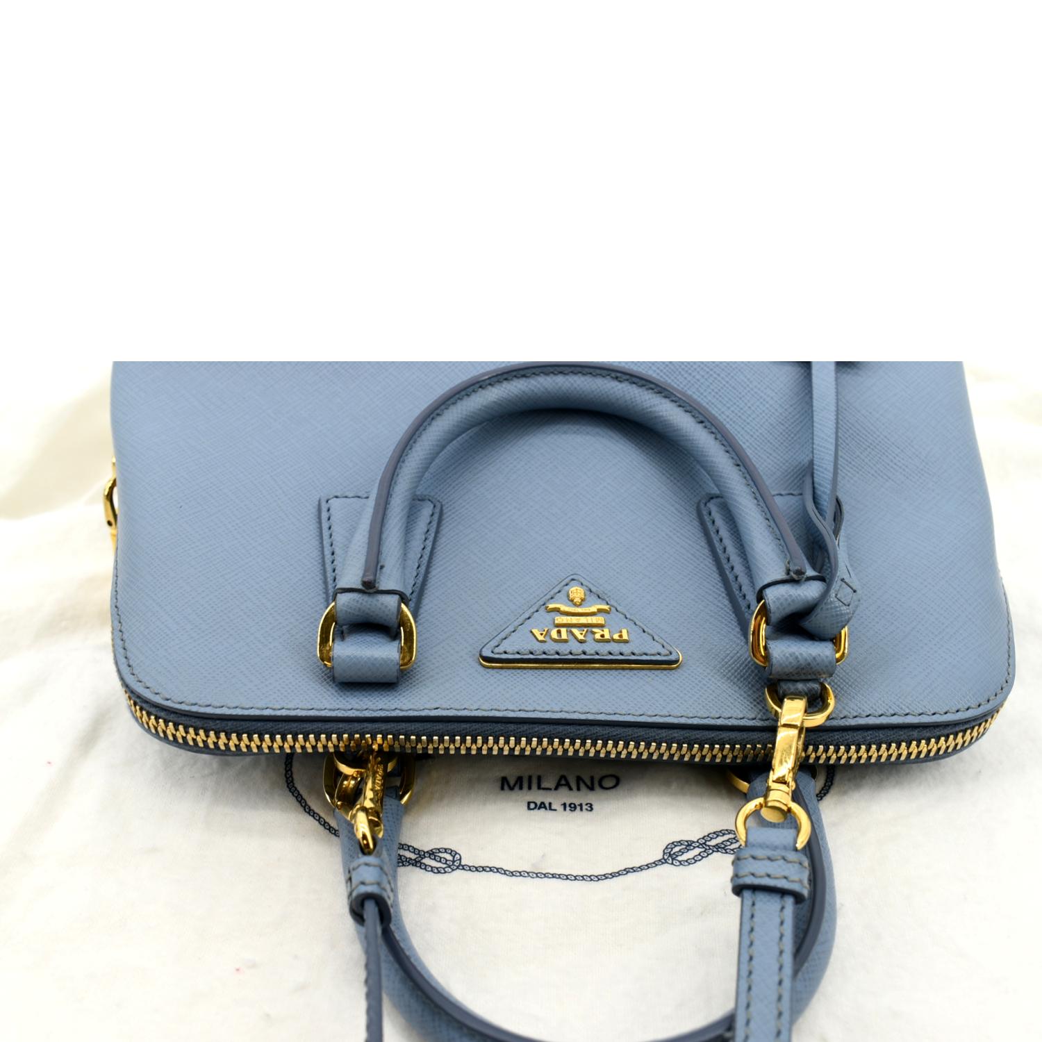 Prada Light Blue Saffiano Lux Leather Crossbody Bag at 1stDibs