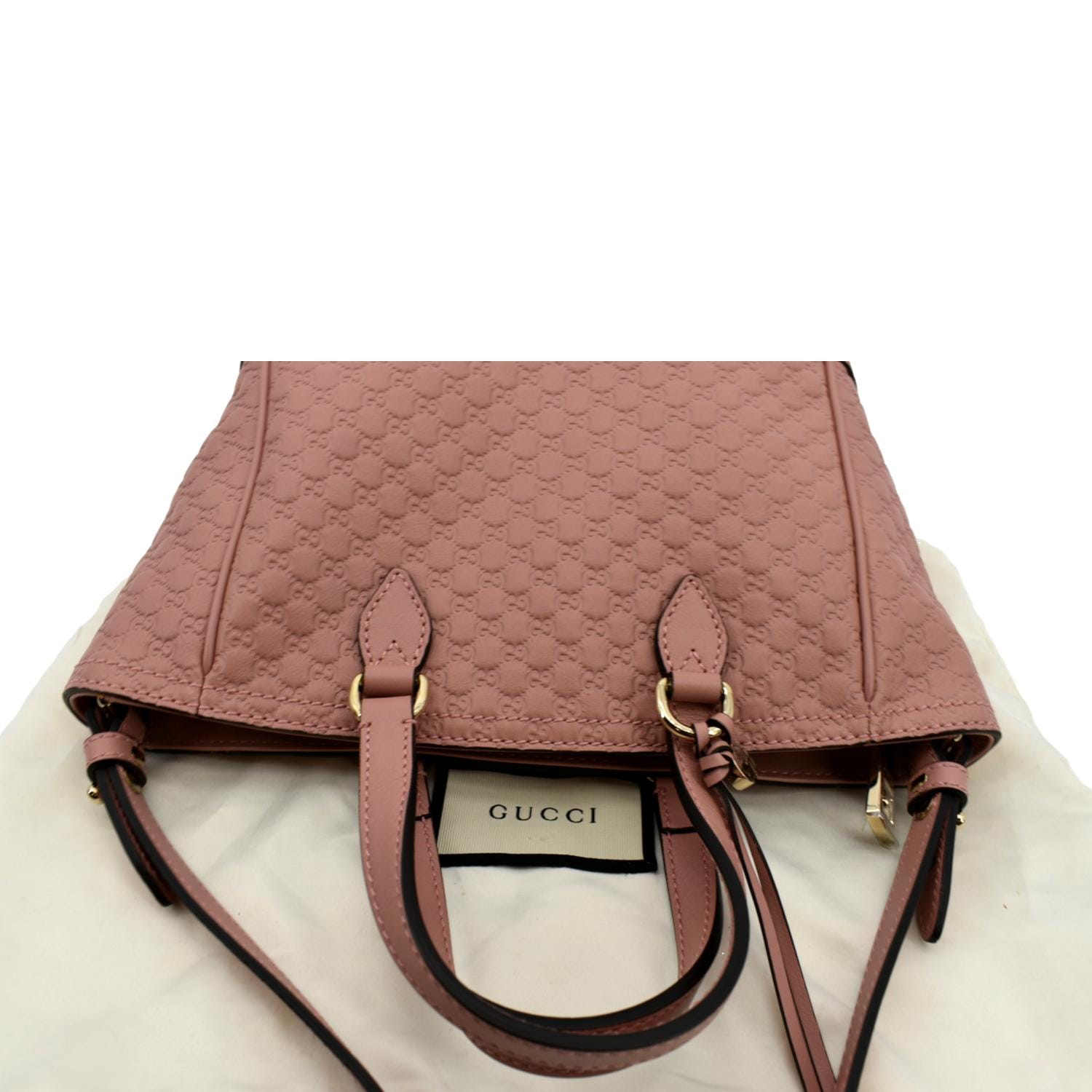 Brand New Pink Gucci Mini Tote Bree Microguccissima Bag 449241