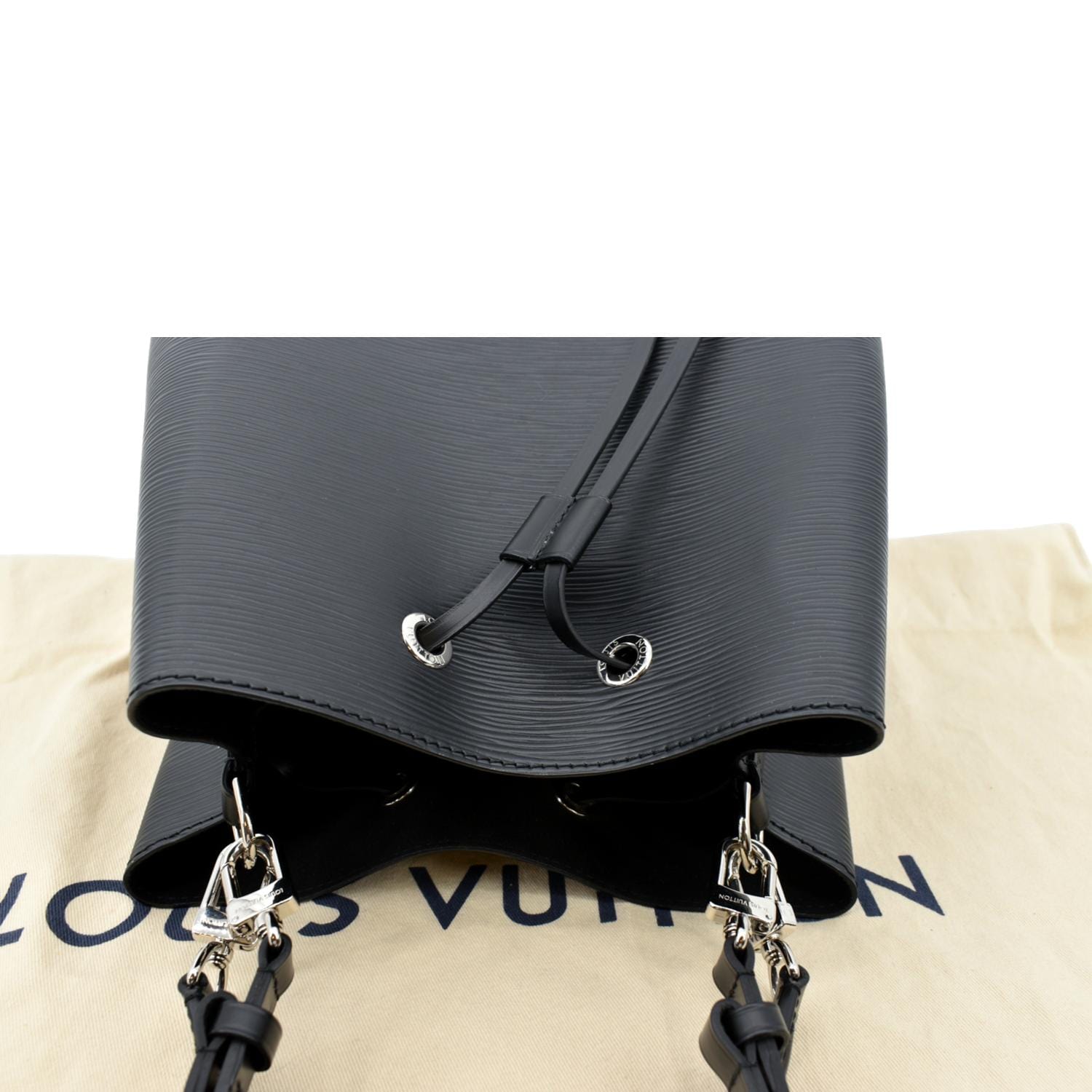 Louis Vuitton NeoNoe Handbag Epi Leather with Logo Jacquard Strap