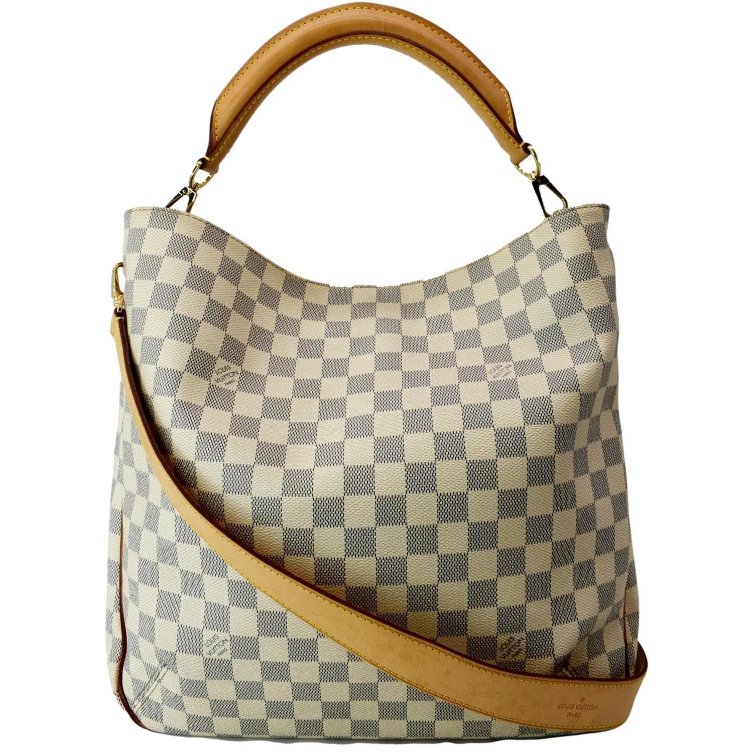 LOUIS VUITTON Damier Azur Soffi White Shoulder Handbag - 20% Off