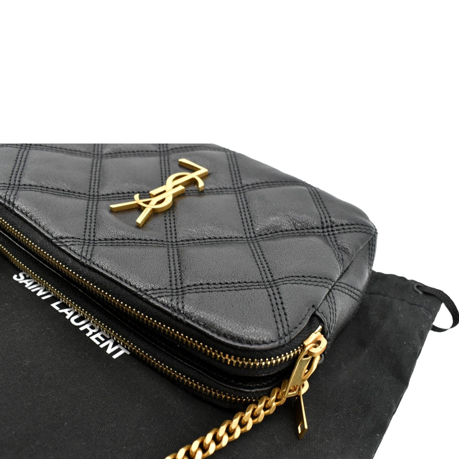 Yves Saint Laurent YSL White Mini Becky Double Zip Crossbody bag