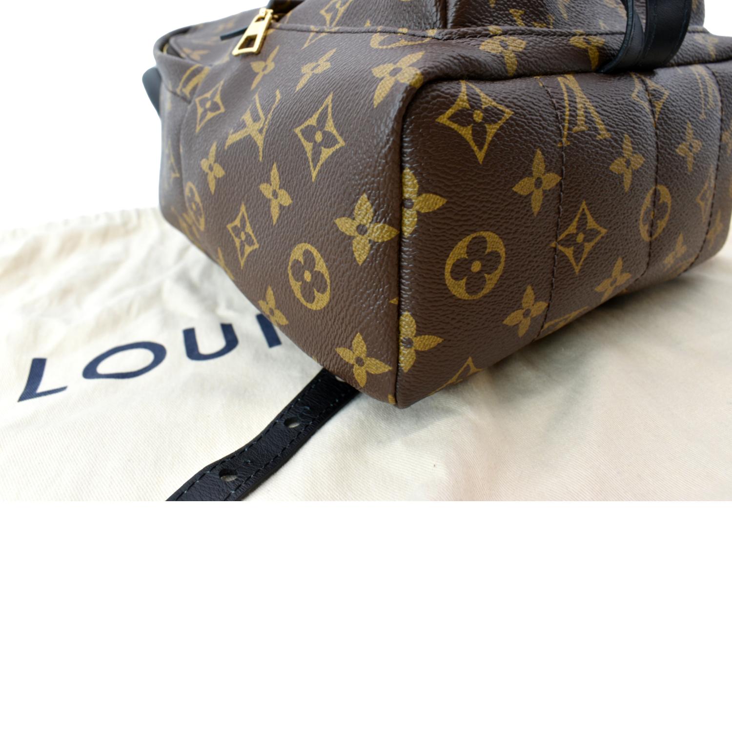 Palm springs cloth backpack Louis Vuitton Brown in Cloth - 22018442