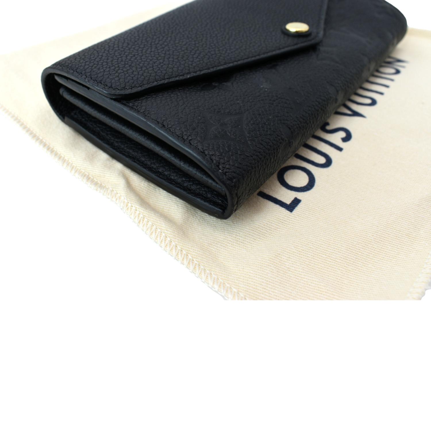 Louis Vuitton Black Monogram Empreinte Leather Sarah Wallet