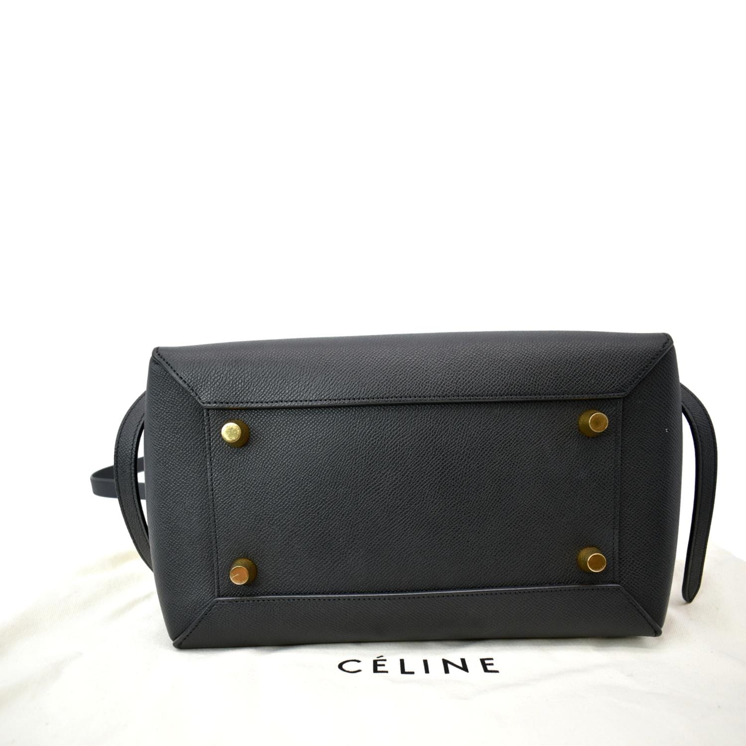 CELINE Belt bag MINI Black leather Women's Shoulder & Hand carry  Authentic