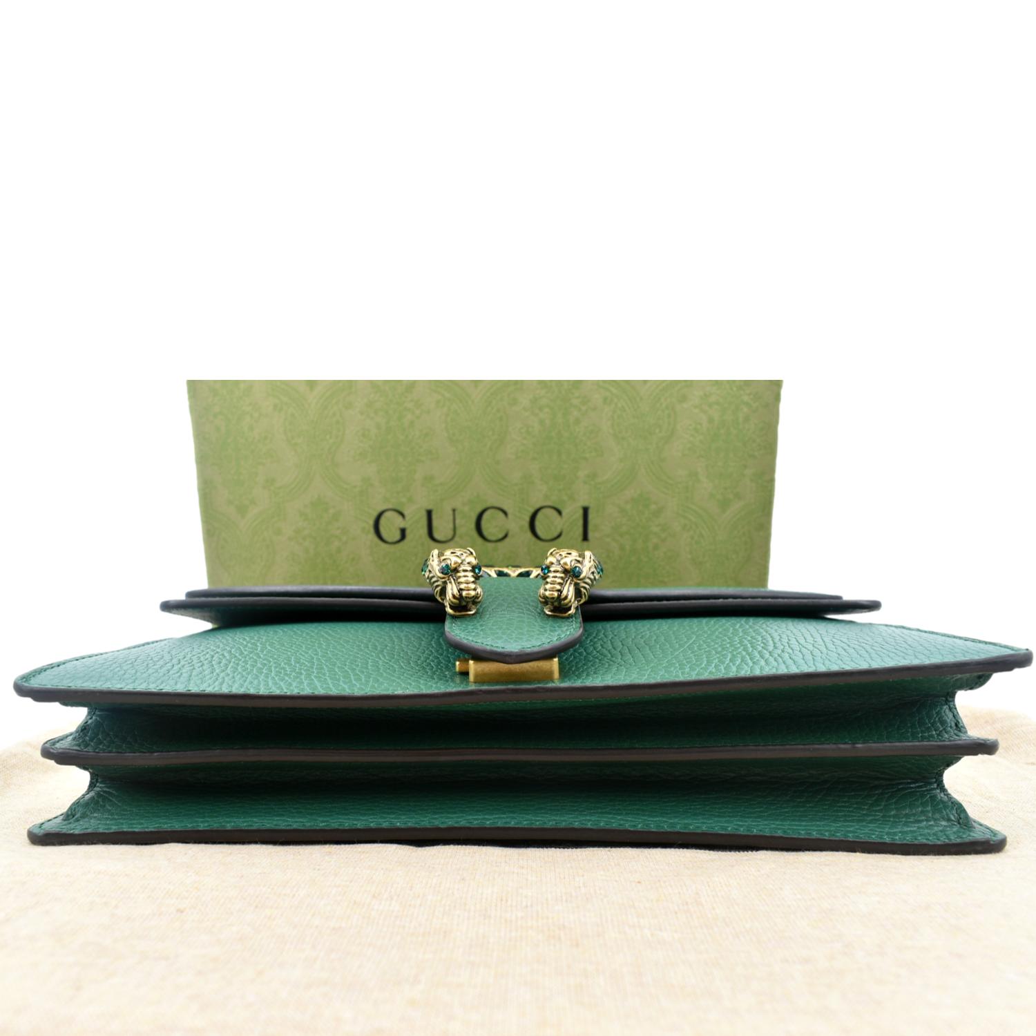 Authentic Gucci Limited Edition Two Tone Green Dionysus Shoulder Bag