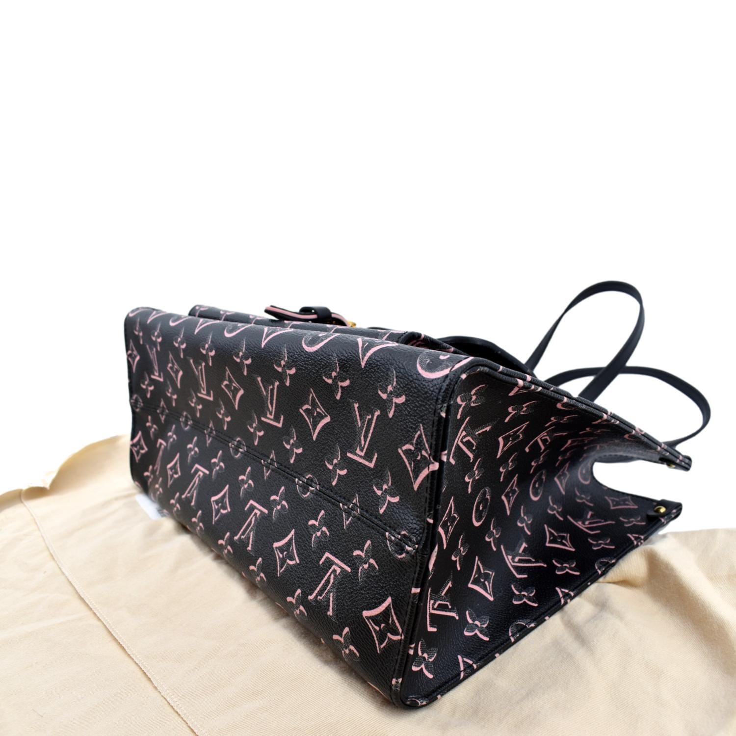 Louis Vuitton Black Pink Monogram Fall For You Neverfull Mm With Pouch
